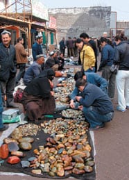 Jade traders in Urumqi, China