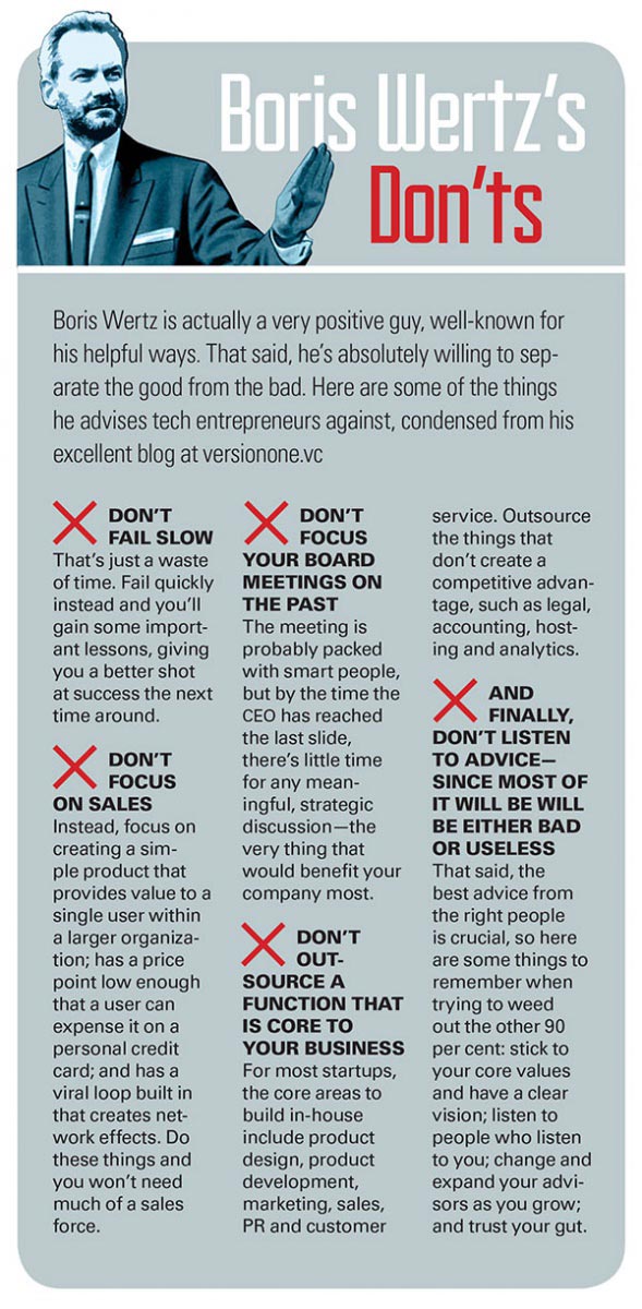 Boris Wertz's Don'ts