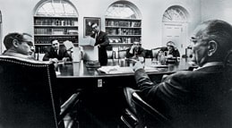 Edgar Kaiser Jr. and president Lyndon Johnson