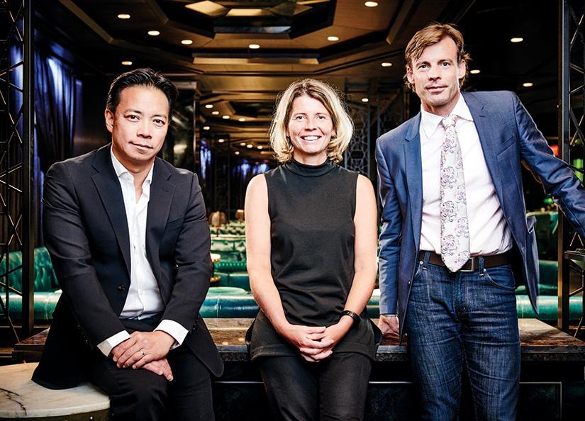 Among Diversified's royalty partners is Nurse Next Door, founded by Vancouver Mayor Ken Sim (left) and John DeHart (right) and led by CEO Cathy Thorpe (centre)
