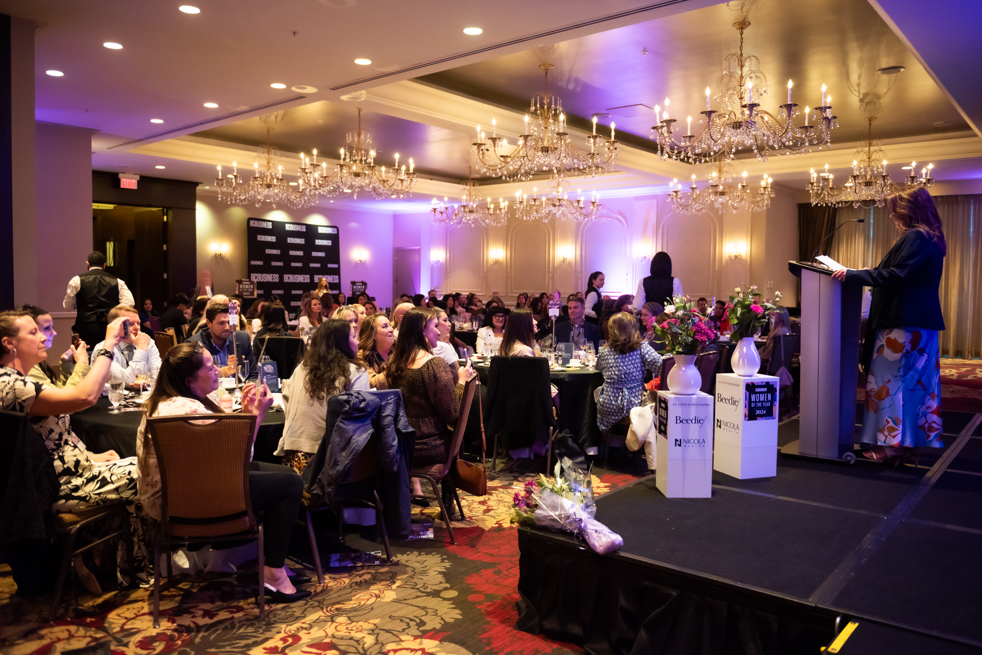Glenda Gibbon speaking at the 2024 Women of the Year Awards