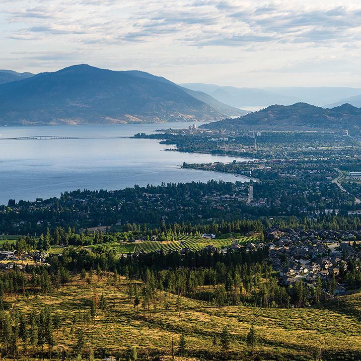 Kelowna from the air. Kelowna was one of the year’s top performers despite facing crippling wildfires