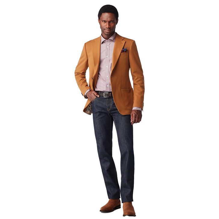 leetwood Moleskin tobacco blazer from Indochino