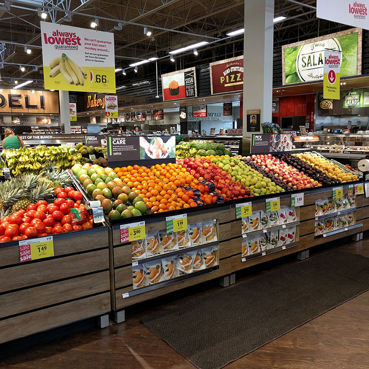 A grocery store's produce section