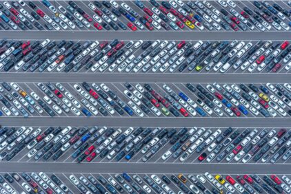 Used cars on lot