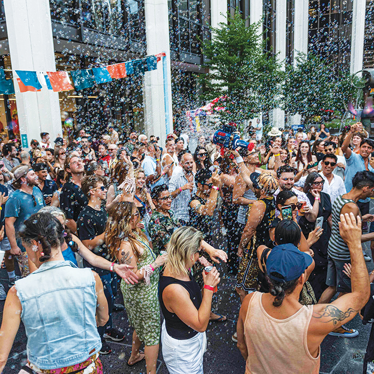 Pacific Properties Public Disco party at Bentall Centre