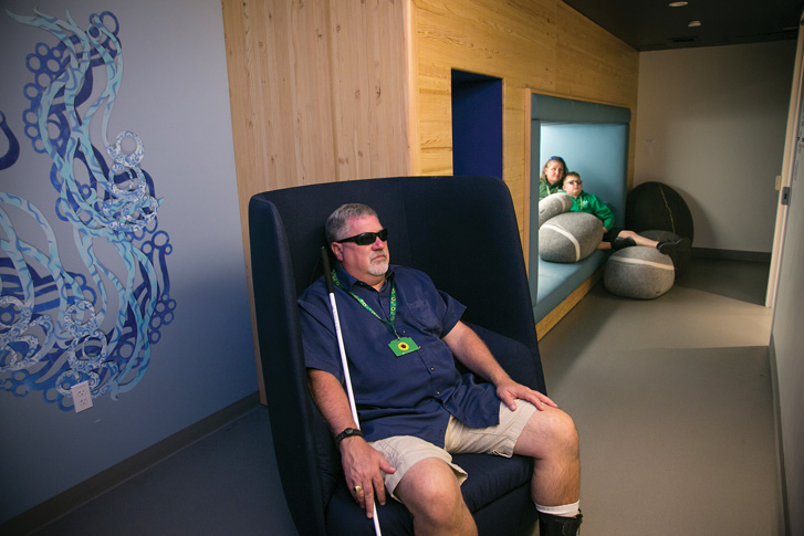 Inside the Sea-Tac sensory room
