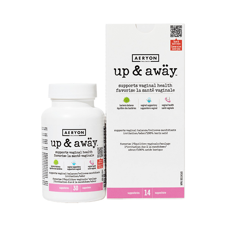 Aeryon Wellness' up and away product is a boric acid vaginal suppository