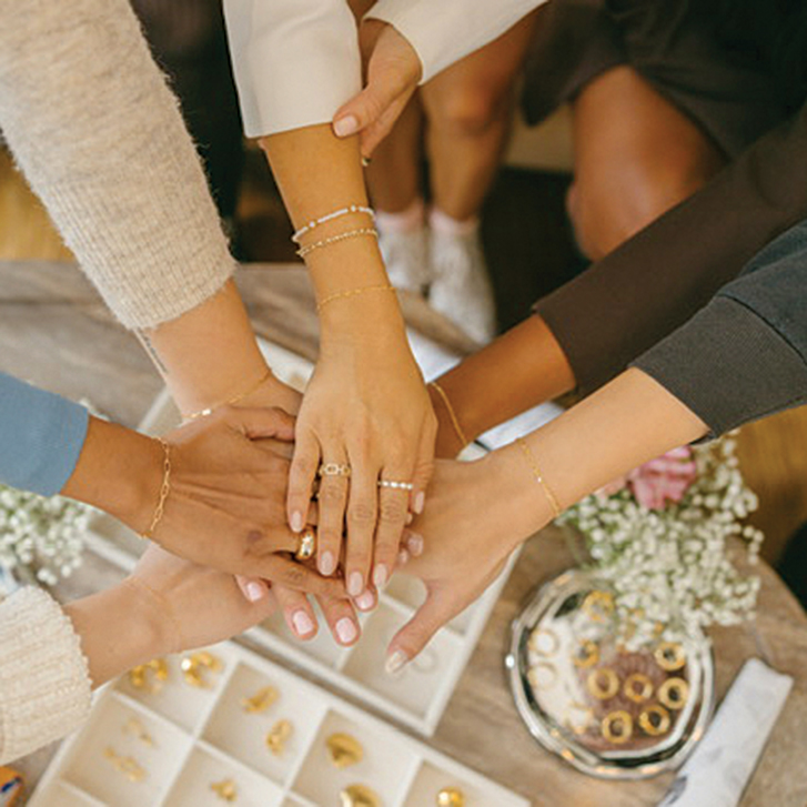 With Grey permanent jewelry 