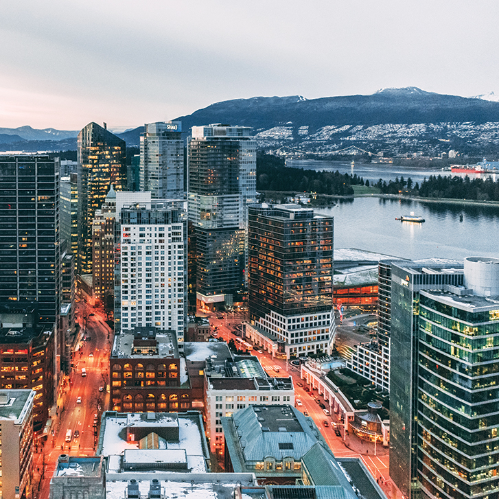 Vancouver downtown aerial