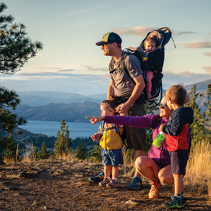A family with kids enjoying the outdoors. Credit: Luxe Valley Digital