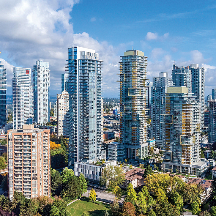 Burnaby’s Metrotown from the air. Burnaby’s Metrotown is a hub for activity in the Lower Mainland, but the city itself is becoming more economically diverse