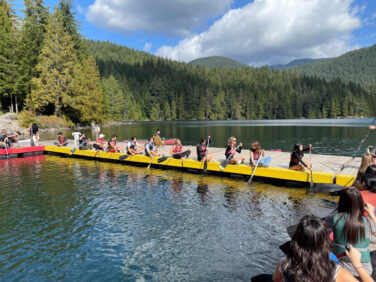 Straford Hall students paddling